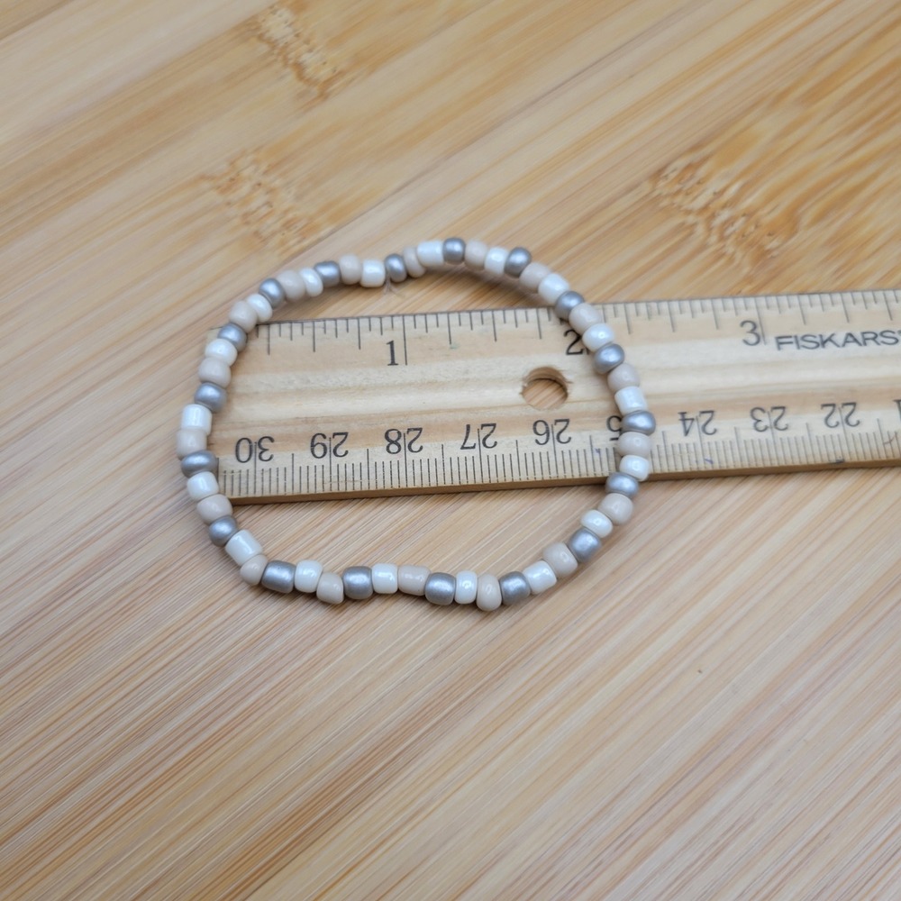 Handmade Clay Bead Seed Bead Bracelet Set of 4 Summer Turtle Theme Kids Jewelry - Picture 6 of 8